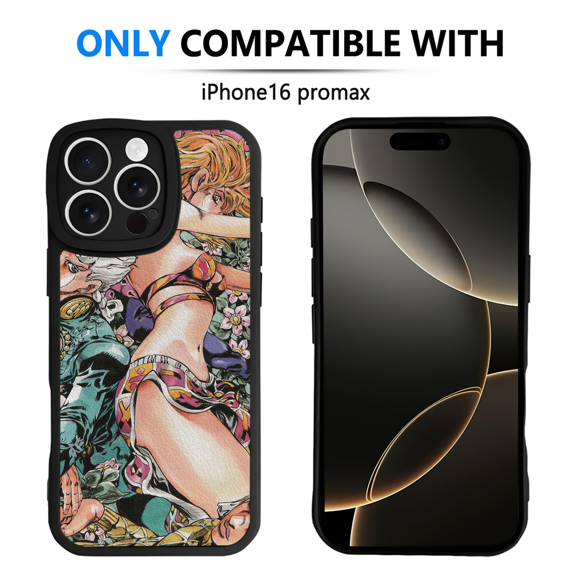 （画像用） ジョジョの奇妙な冒険 JoJo's Bizarre Adventure 【iPhone 16シリーズ対応】シリコンスマホケース（レザー調） 材質：シリコン